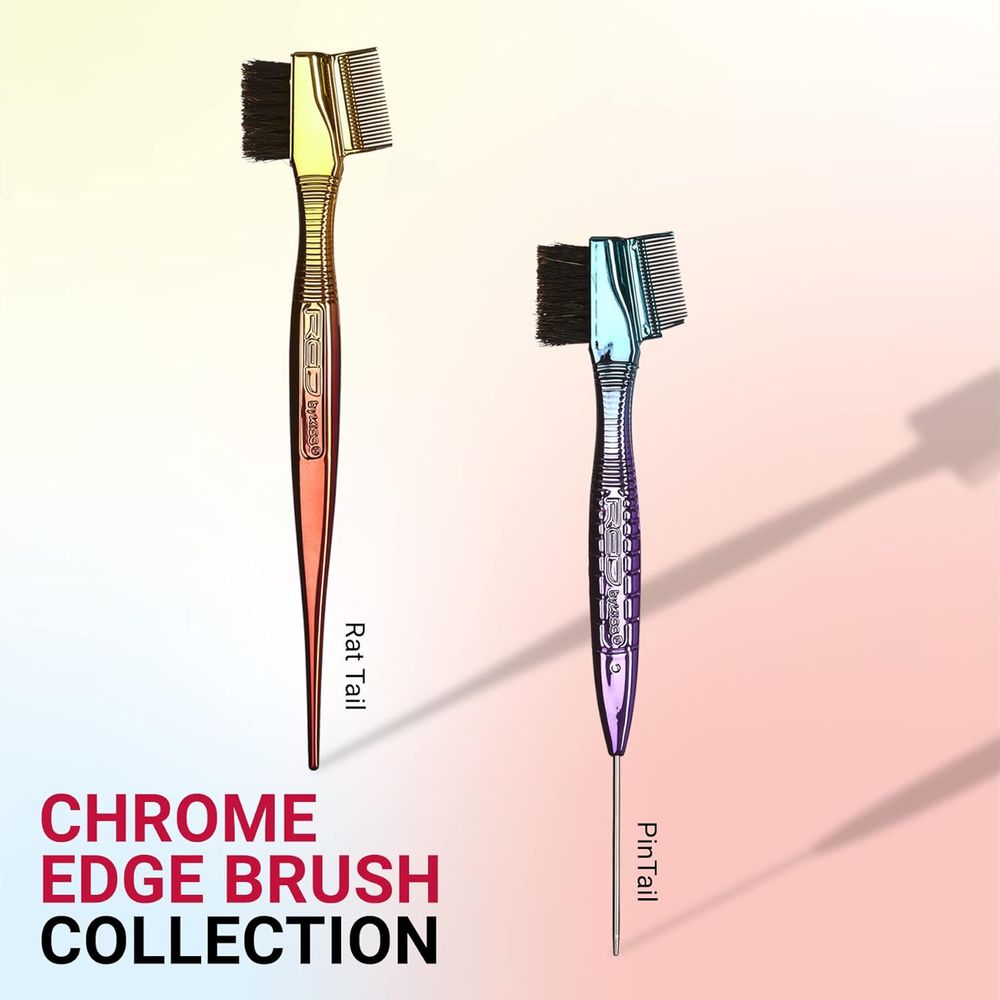 Red by Kiss Chrome Edge Brush with Pin Tail | HH05 โ Sleek Styling Meets Shine & Precision - Beauty Exchange Beauty Supply