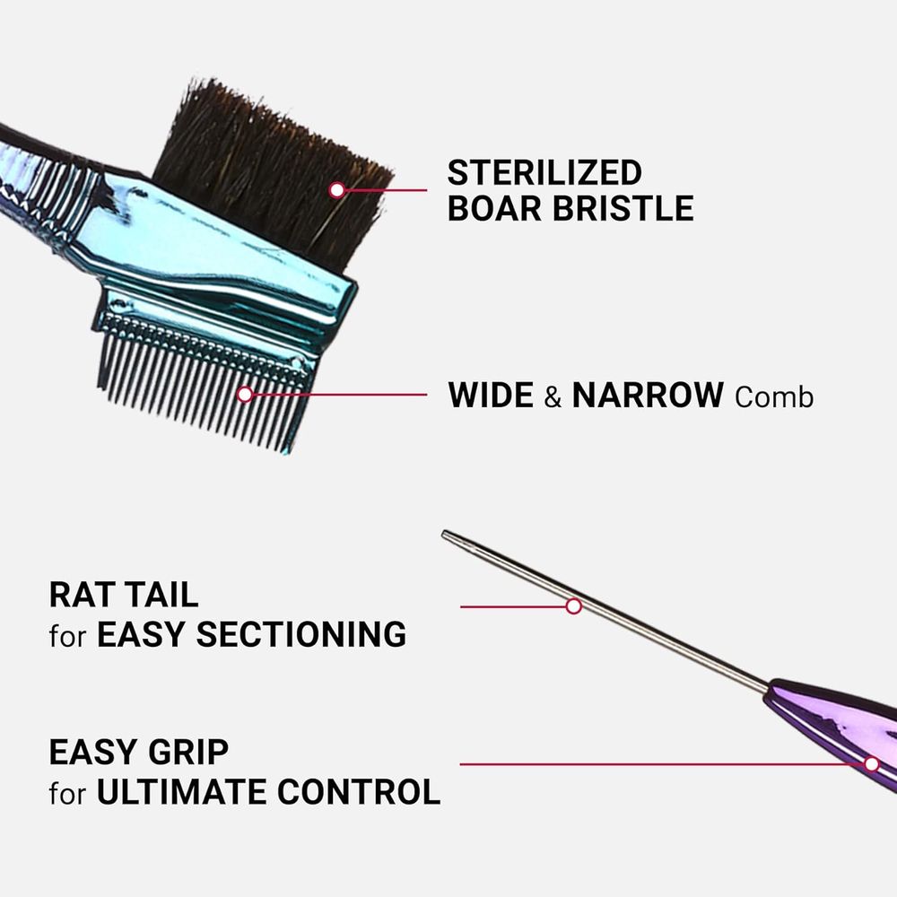 Red by Kiss Chrome Edge Brush with Pin Tail | HH05 โ Sleek Styling Meets Shine & Precision - Beauty Exchange Beauty Supply