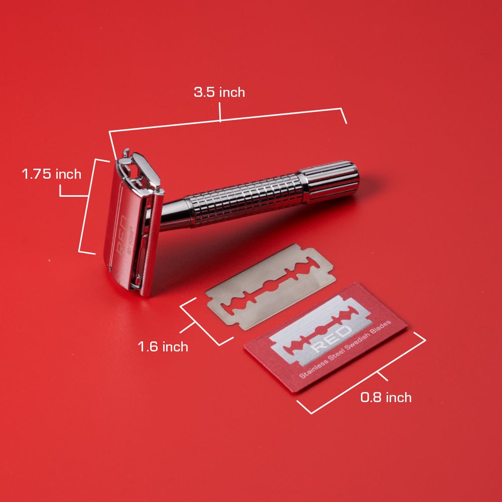 RED BY KISS Classic Shaver with 2pcs Swedish Blades – Precision Shaving with Premium Swedish Steel - Beauty Exchange Beauty Supply