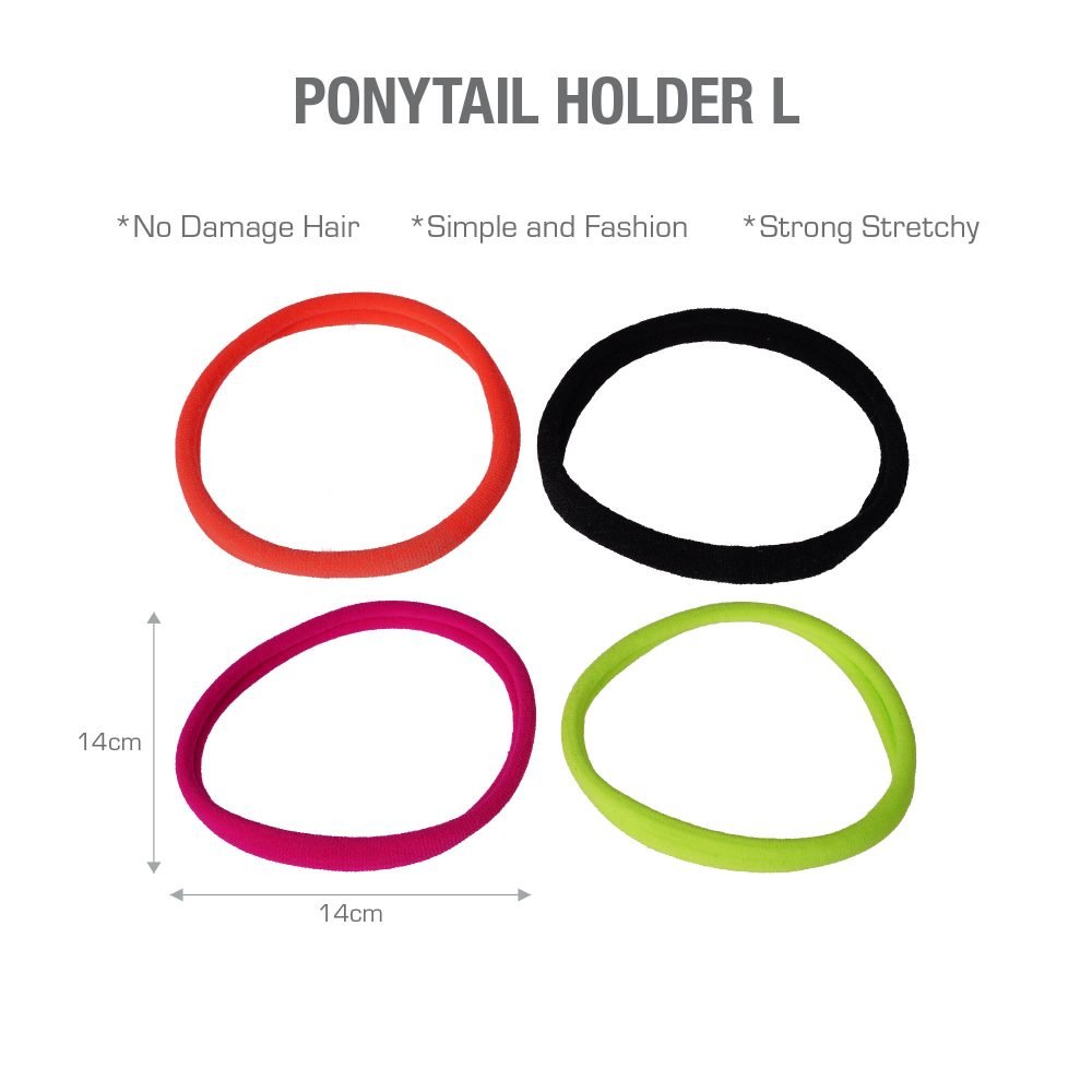 Red by Kiss Color Assorted Ponytail Holders – Small / Medium / Large, No Damage, Strong Hold (HEB51/52/53) - Beauty Exchange Beauty Supply