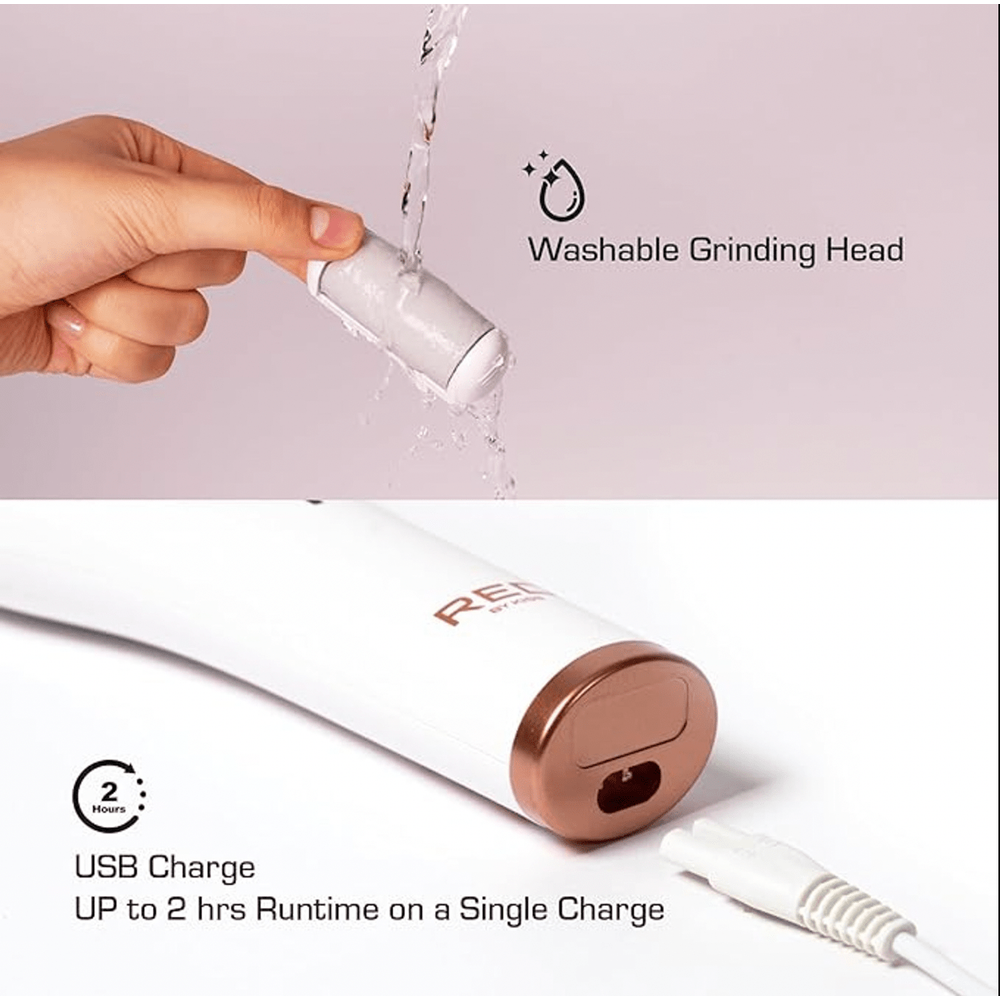 Red by Kiss Cordless Foot Callus Remover – Dual - Speed Pedicure Tool w/ 3 Rollers, Curved Head, Wet & Dry Use, 2 - Hour Runtime - Beauty Exchange Beauty Supply