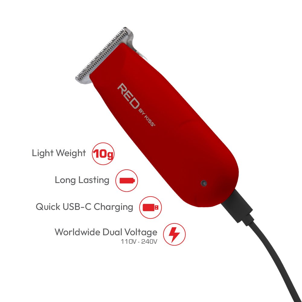 Red by Kiss Cordless Rechargeable Mini Trimmer - Beauty Exchange Beauty Supply