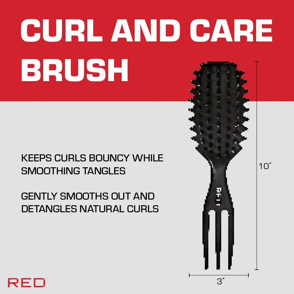 Red by Kiss Curl and Care 4 - in - 1 Detangle Brush – Black - Beauty Exchange Beauty Supply