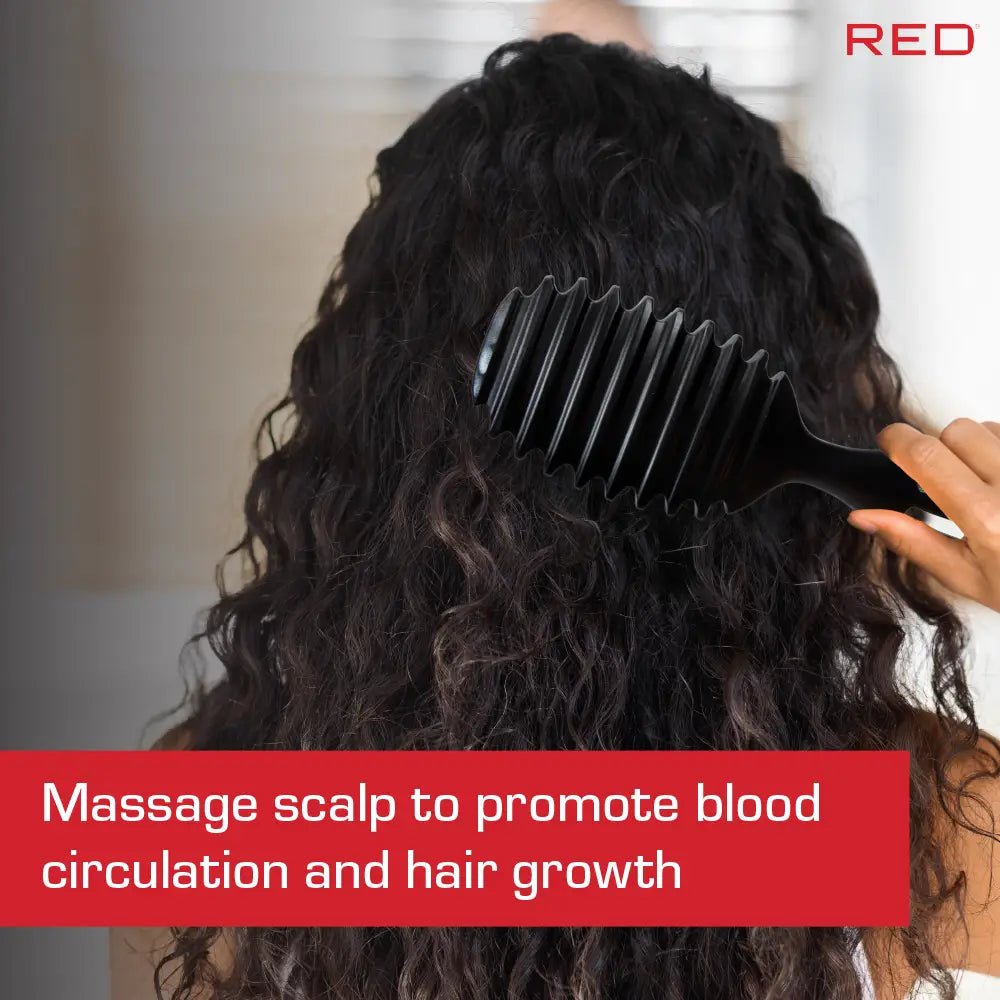 Red by Kiss Curl and Care 4 - in - 1 Detangle Brush – Black - Beauty Exchange Beauty Supply