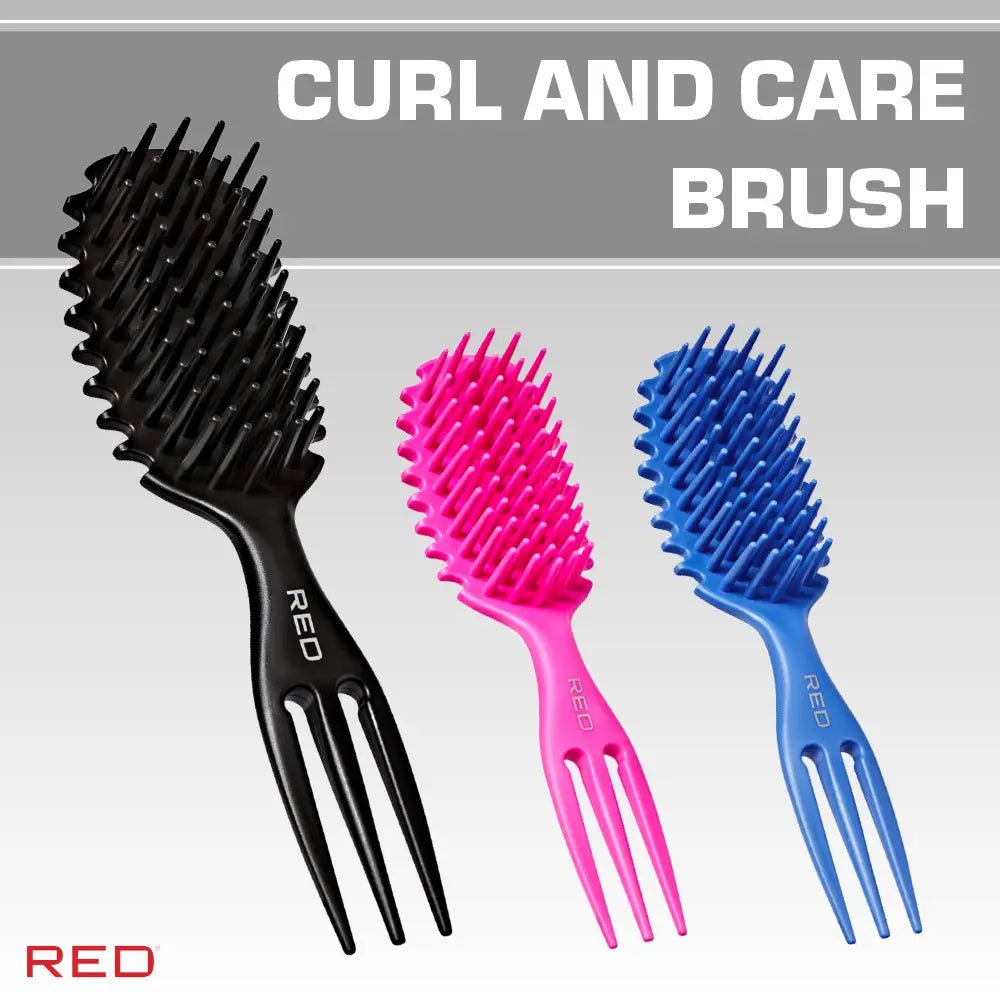 Red by Kiss Curl and Care 4 - in - 1 Detangle Brush – Black - Beauty Exchange Beauty Supply