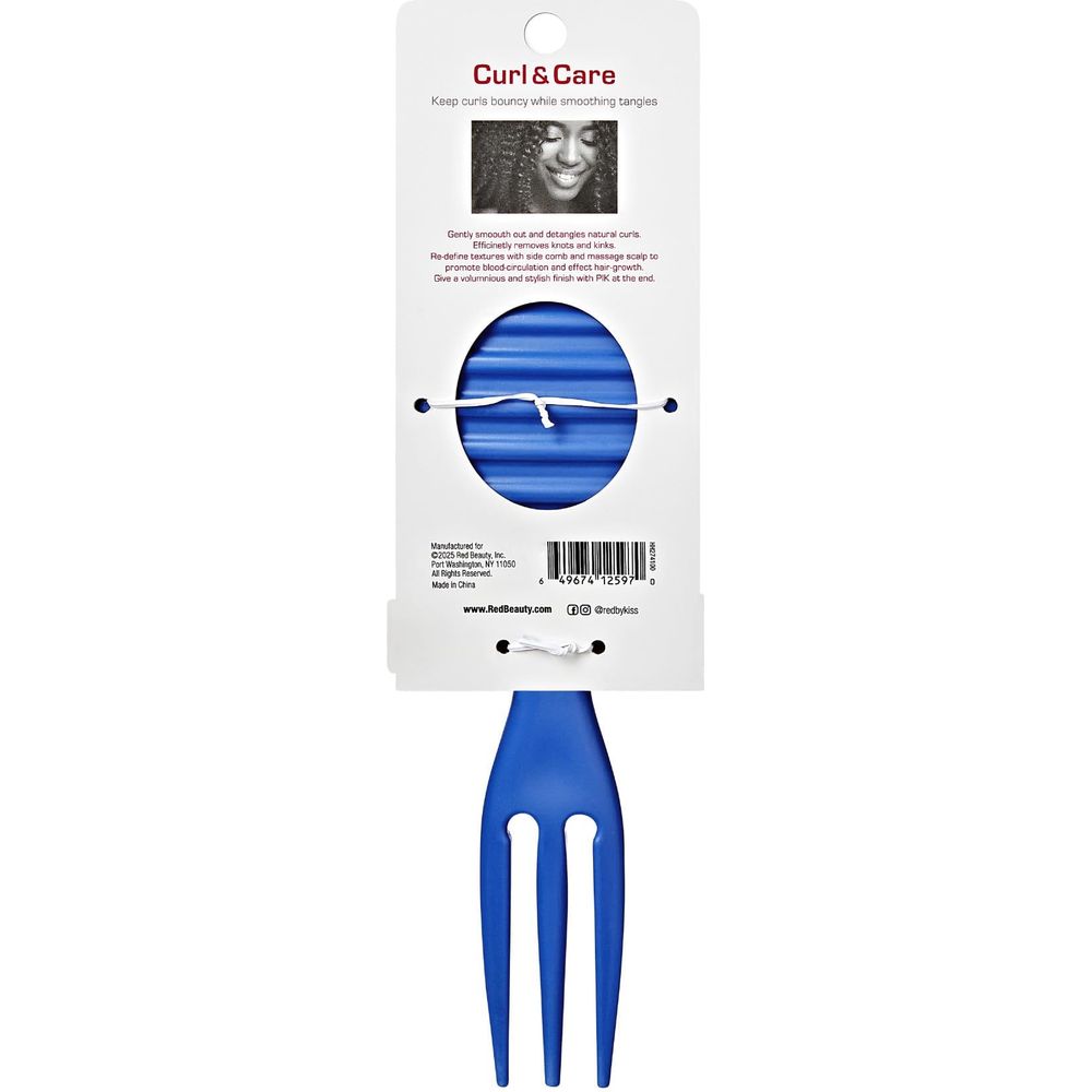 Red by Kiss Curl & Care Blue HH274 – Define, Detangle & Care for Curls | Size: Standard Brush - Beauty Exchange Beauty Supply