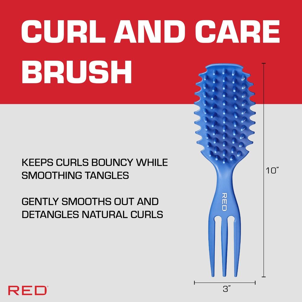 Red by Kiss Curl & Care Blue HH274 – Define, Detangle & Care for Curls | Size: Standard Brush - Beauty Exchange Beauty Supply