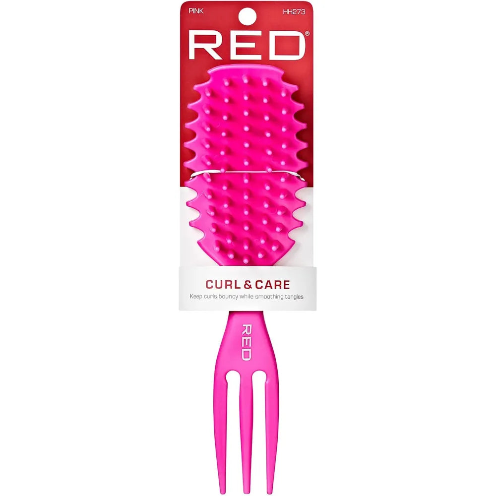 Red by Kiss Curl & Care Pink HH273 – Detangle, Define & Care for Curls | Size: Standard Brush - Beauty Exchange Beauty Supply
