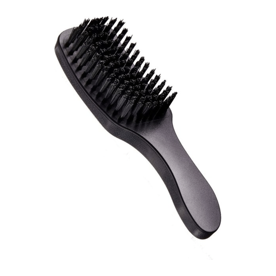 Red by Kiss Curved Club Brush BOR102 – Professional Wave Brush for 360 Waves & Coarse Hair (Hard Boar Bristles) - Beauty Exchange Beauty Supply