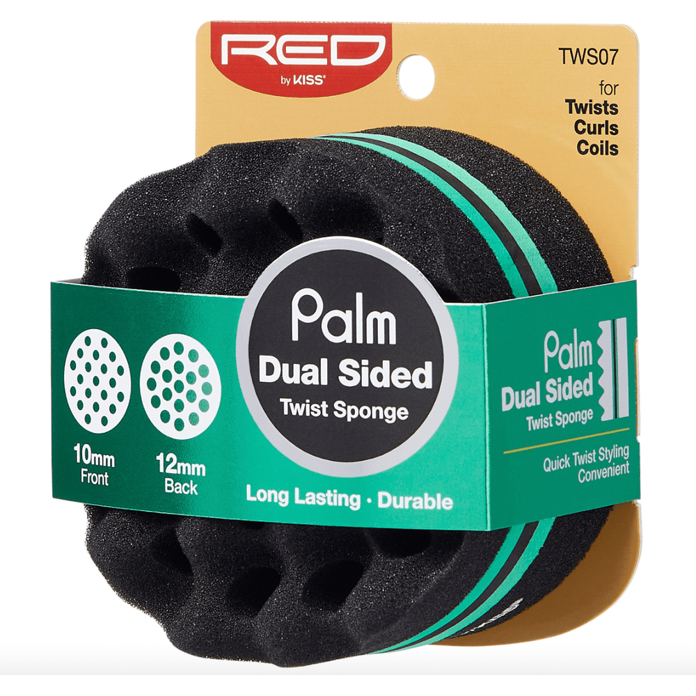 RED by Kiss Curved Dual Sponge Glove TWS07 – 2 - in - 1 Twist Sponge for Clean Curls & Coils - Beauty Exchange Beauty Supply