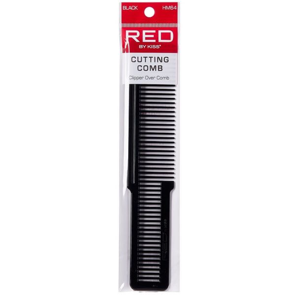 Red by Kiss Cutting Comb – Black, Precision Teeth for Clean Cuts & Styling | HM64 | Ideal for Clipper Work, Trims & Parting - Beauty Exchange Beauty Supply