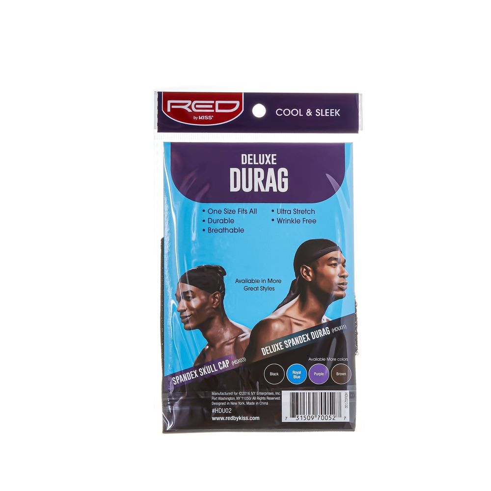 Red by Kiss Deluxe Durag – Premium Fit for 360 Waves & Hair Protection - Beauty Exchange Beauty Supply