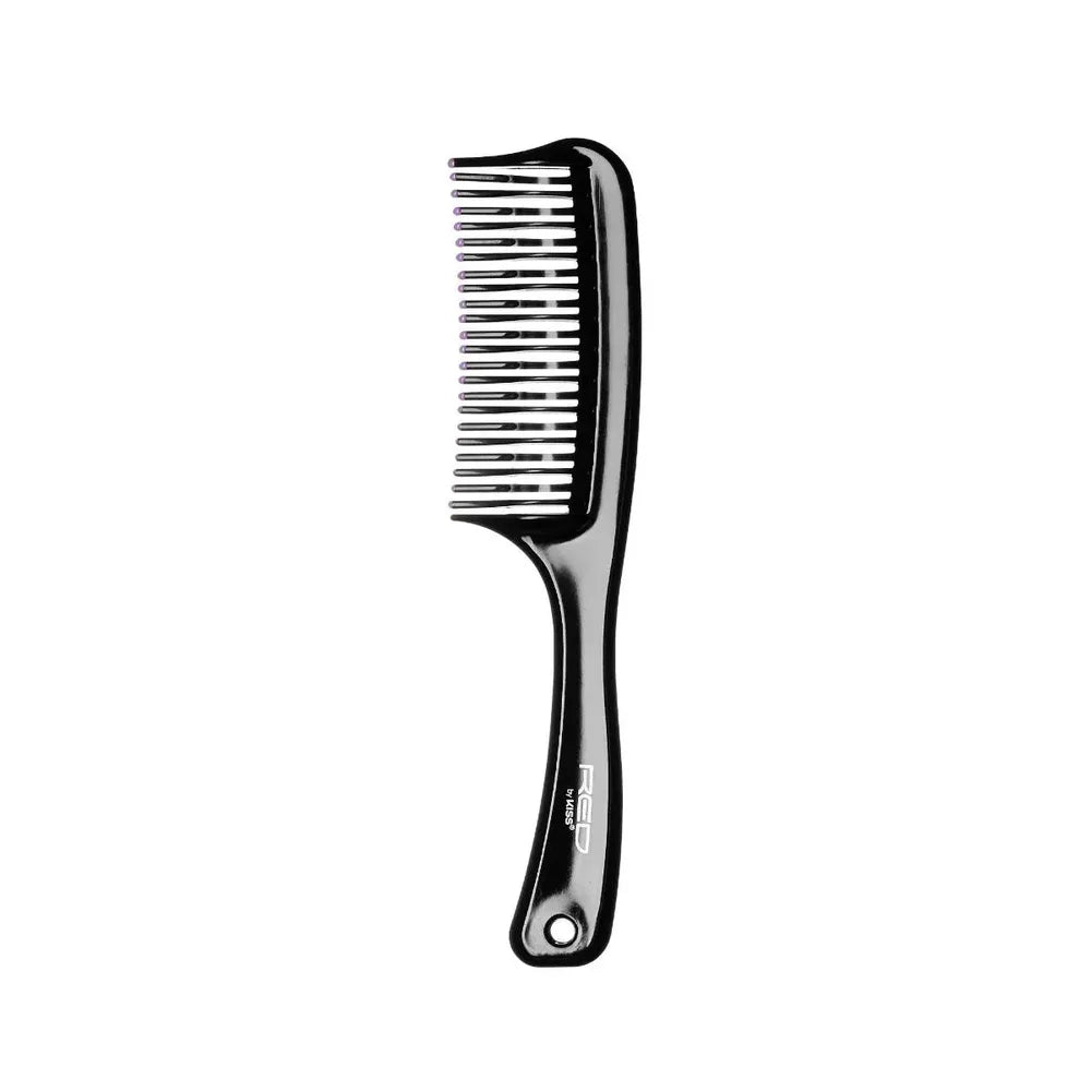 Red by Kiss Detangler Comb – Black, Smooth Glide for All Hair Types | HM55 | Gentle on Knots, Strong on Control - Beauty Exchange Beauty Supply