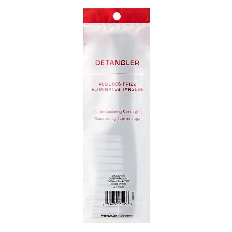 Red by Kiss Detangler Comb – Black, Smooth Glide for All Hair Types | HM55 | Gentle on Knots, Strong on Control - Beauty Exchange Beauty Supply