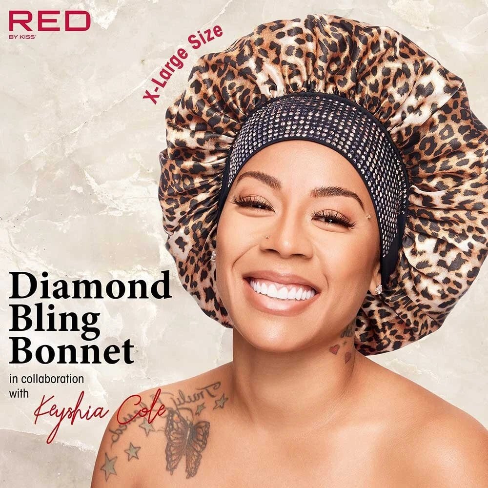 Red by Kiss Diamond Bling Bonnet x Keyshia Cole – Super Jumbo | Glamorous Volume, Edge - Protecting Fit - Beauty Exchange Beauty Supply