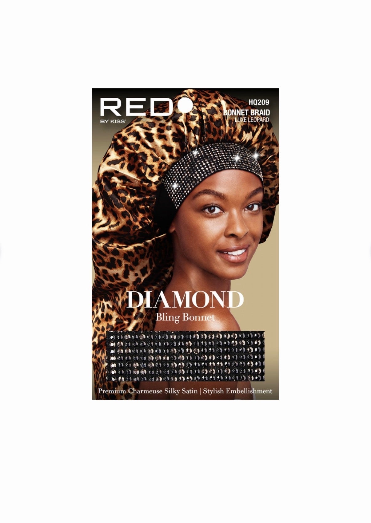 Red By Kiss Diamond Bling Satin Bonnet - Beauty Exchange Beauty Supply