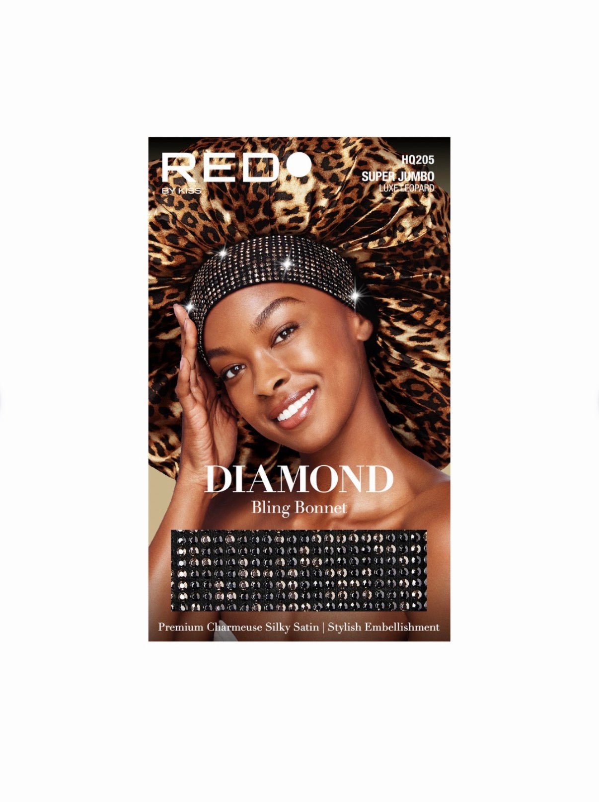 Red By Kiss Diamond Bling Satin Bonnet - Beauty Exchange Beauty Supply