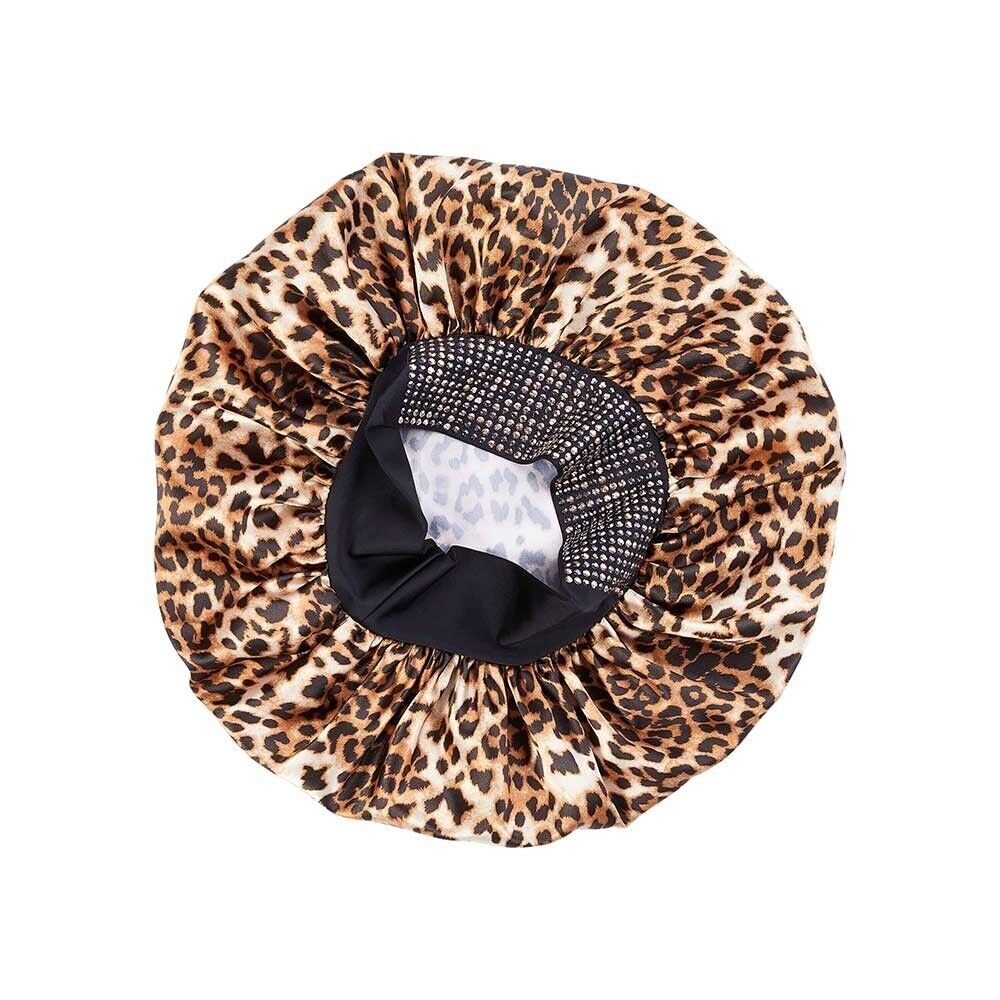 Red by Kiss Diamond Bonnet – X - Large Luxe Leopard | Ultra - Glam Protection for Bold Styles - Beauty Exchange Beauty Supply