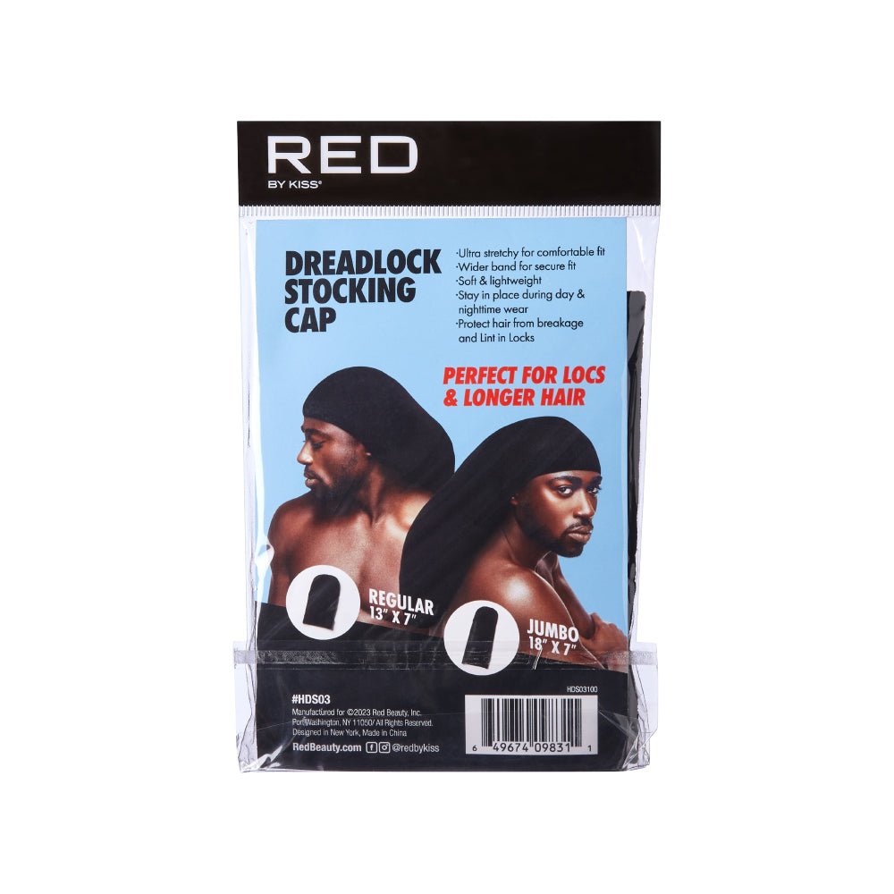 Red by Kiss Dreadlock Stocking Cap – Secure Fit for Locs & Braids | Regular & Jumbo Sizes | HDS03–HDS04 - Beauty Exchange Beauty Supply