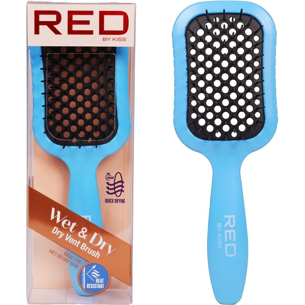 Red by Kiss Dry Vent Detangling Brush HH226 – Fast Drying & Tangle - Free Styling | Size: Vented Detangler - Beauty Exchange Beauty Supply