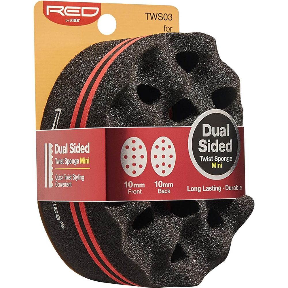 RED by Kiss Dual Side Twist Sponge TWS03 – Two Textures for Defined Curls, Coils & Twists - Beauty Exchange Beauty Supply