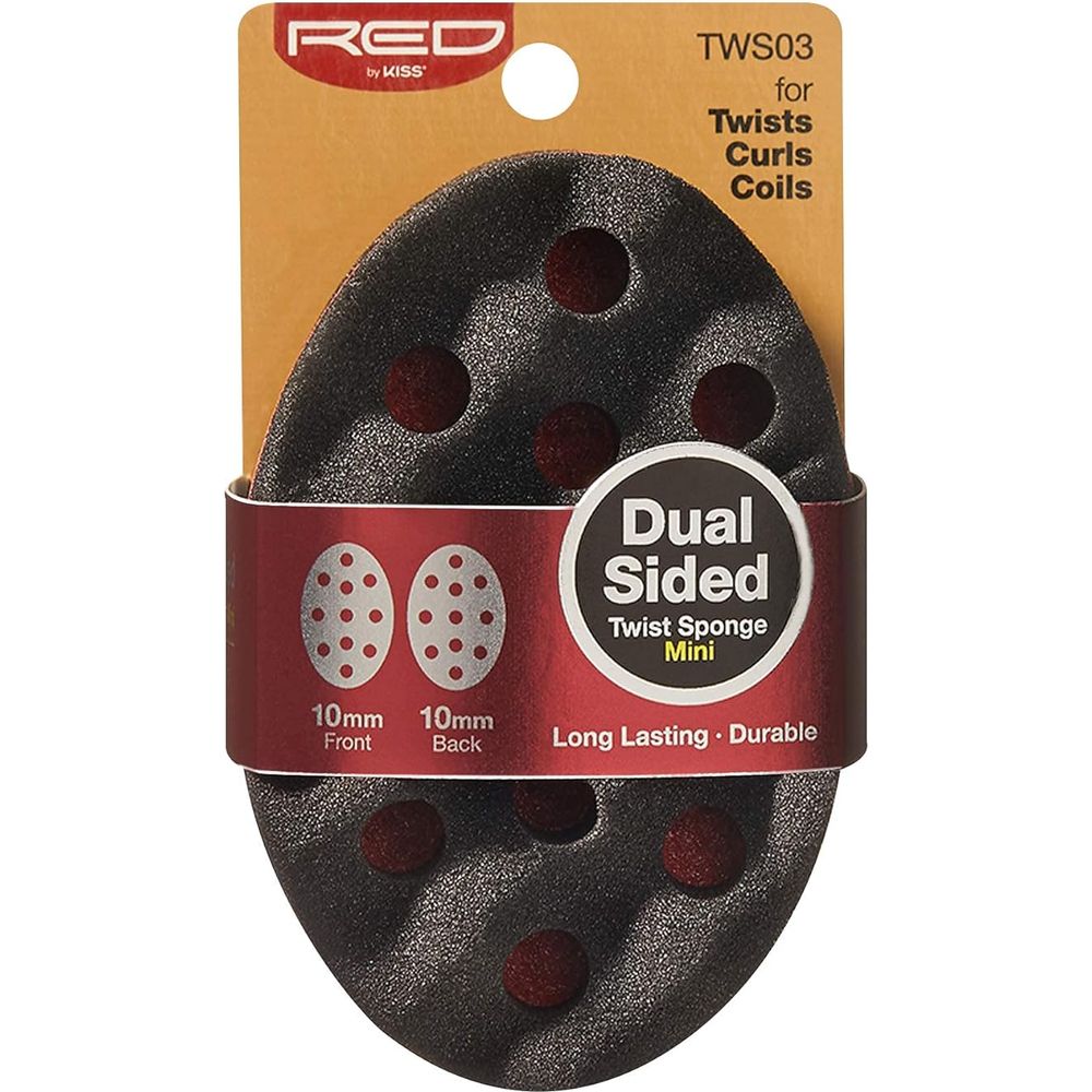 RED by Kiss Dual Sided Twist Sponge TWS01 – Two Styles in One for Sharp, Defined Twists & Coils - Beauty Exchange Beauty Supply