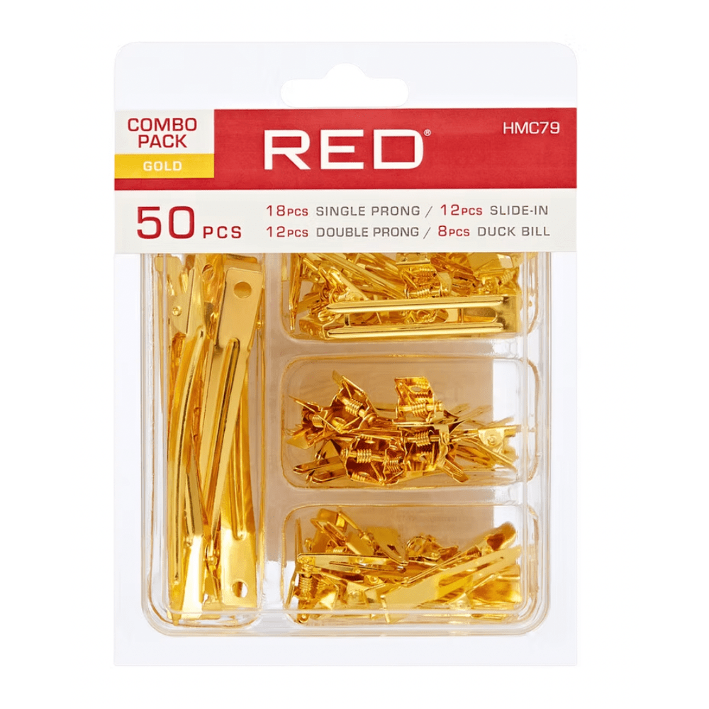 Red by Kiss Duck Bill Clips, Slide - In & Prongs for Styling โ Combo - Beauty Exchange Beauty Supply