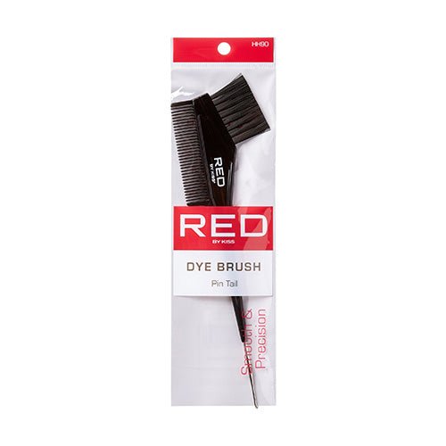 Red by Kiss Dye Brush with Pin Tail – Precision Color Application & Easy Parting | HH90 | Dual - Ended, Salon - Quality Tool - Beauty Exchange Beauty Supply