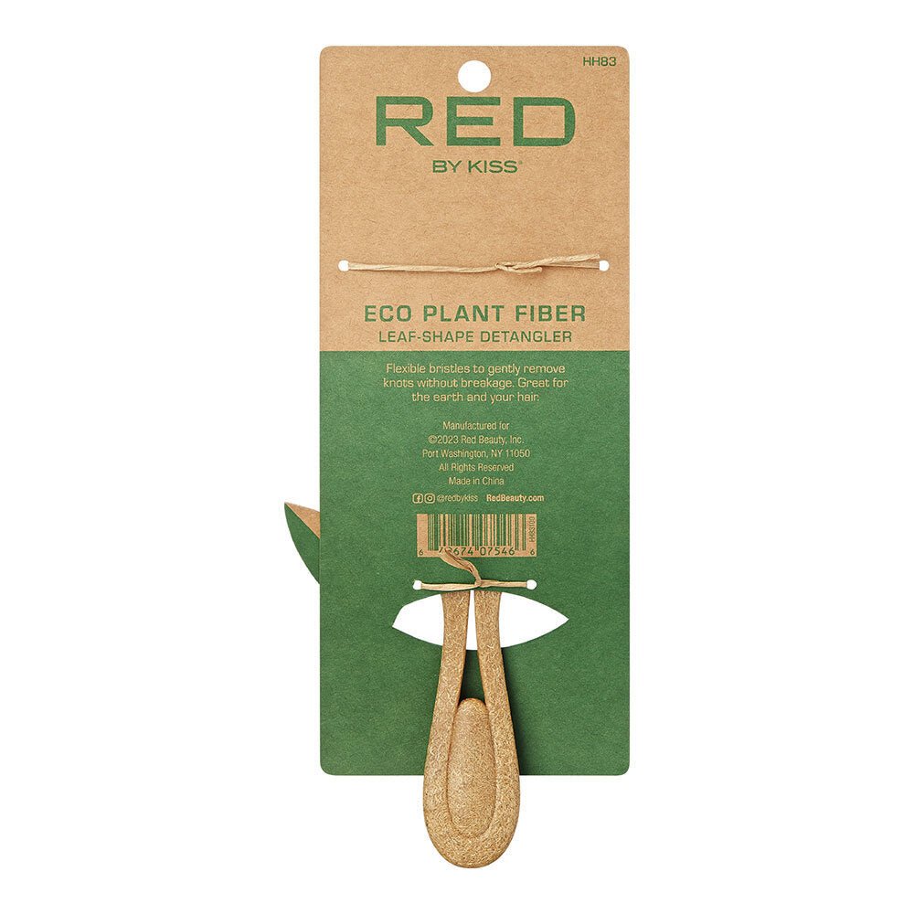 Red by Kiss Eco Plant Fiber Oval Brush HH84 – Gentle Detangling with Earth - Friendly Design | Size: Oval - Beauty Exchange Beauty Supply
