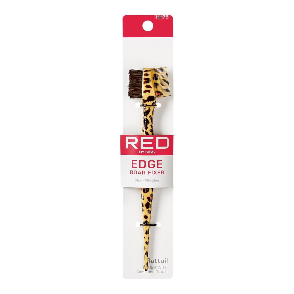 Red by Kiss Edge Boar Fixer Rat Tail | HH75 – Smooth, Swoop & Part with Precision - Beauty Exchange Beauty Supply
