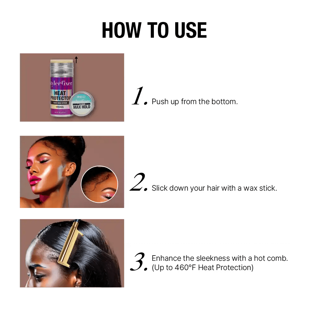 Red by Kiss Edge Fixer 2 - in - 1 Heat Protector Hair Wax Stick - Beauty Exchange Beauty Supply