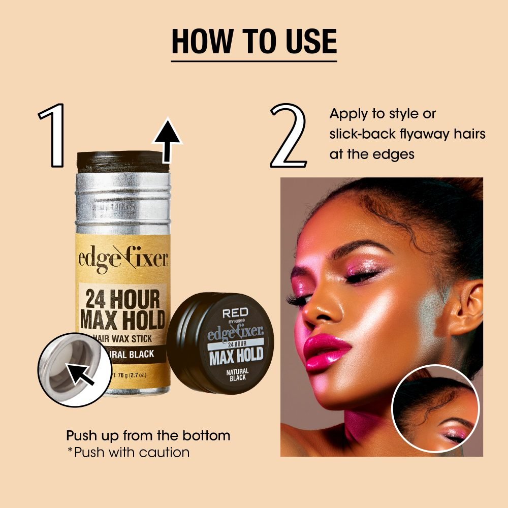 Red by Kiss Edge Fixer Hair Wax Stick – Colored Formula - Beauty Exchange Beauty Supply