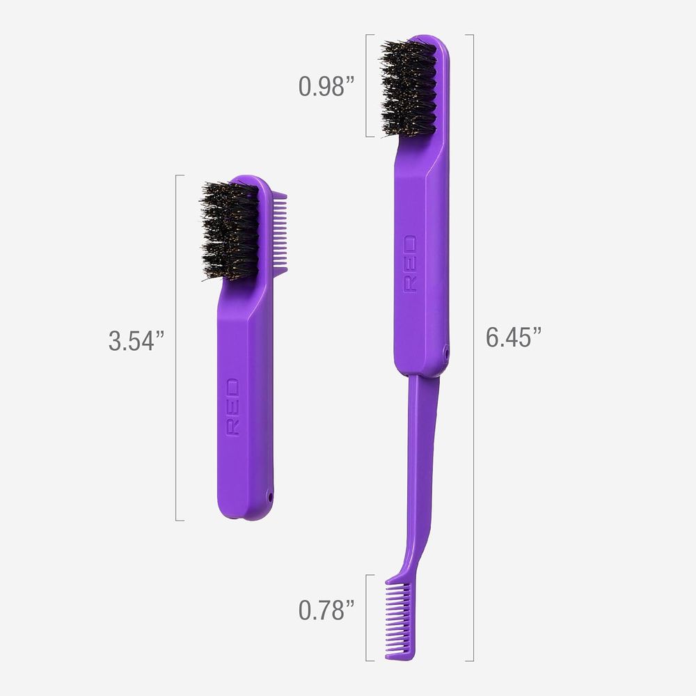 Red by Kiss Edge Fold Travel Size HH118 – Folding Edge Brush for Baby Hairs & Touch - Ups | Compact & Portable - Beauty Exchange Beauty Supply
