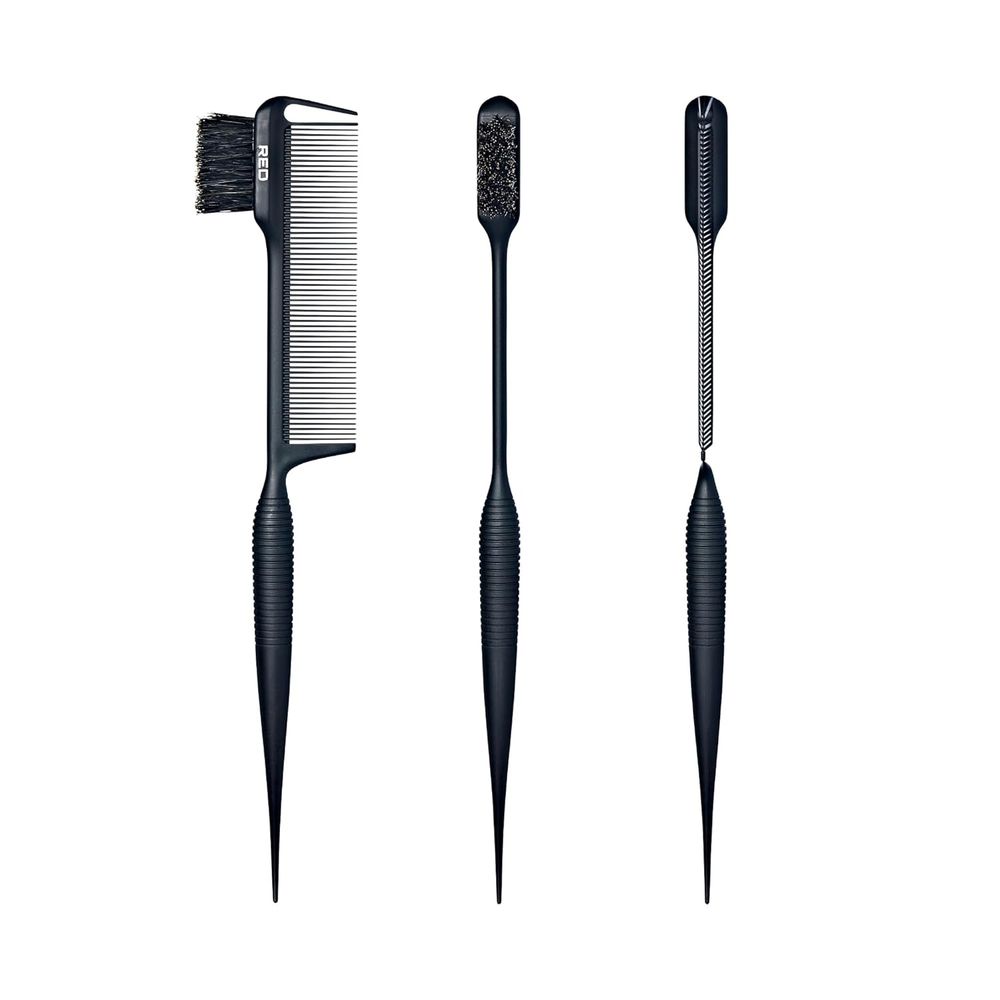 Red by Kiss Edge Parting Comb โ HH108, Precision Tool for Parting, Edge Control & Styling | Anti - Static & Perfect for Sleek Styles - Beauty Exchange Beauty Supply