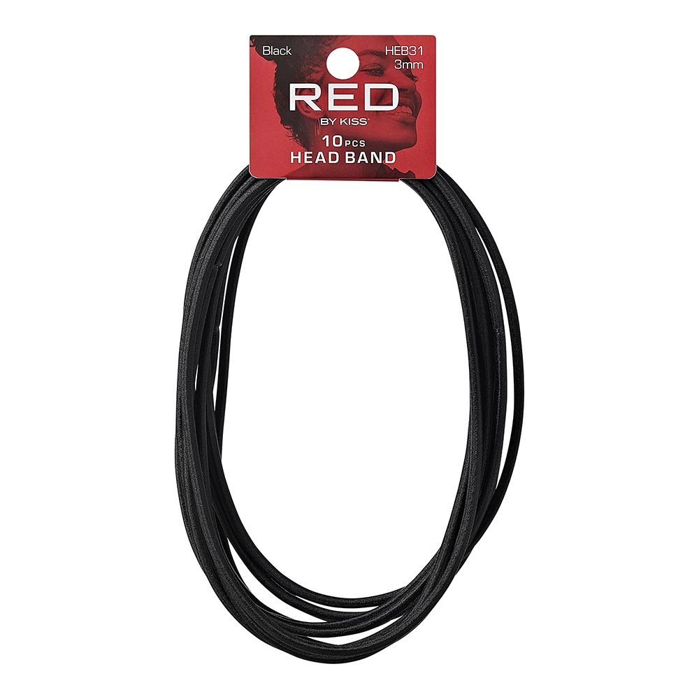Red by Kiss Elastic Sport Headbands 10pcs - Beauty Exchange Beauty Supply
