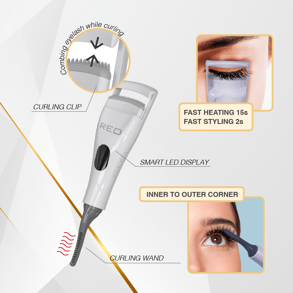 Red by Kiss Electric Heated Eyelash Curler – USB - C - Beauty Exchange Beauty Supply