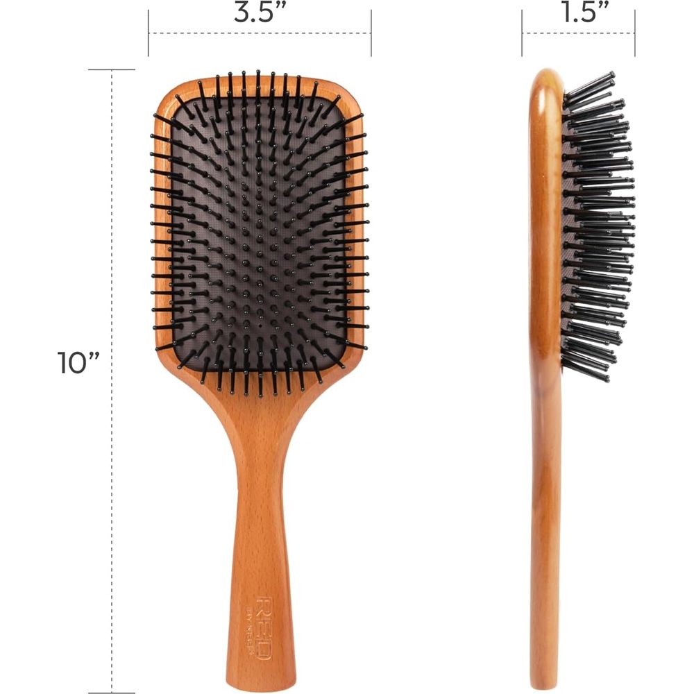 Red by Kiss Evergreen Brush HH200 – Smooth Detangling with Style & Comfort | Size: Standard Paddle - Beauty Exchange Beauty Supply