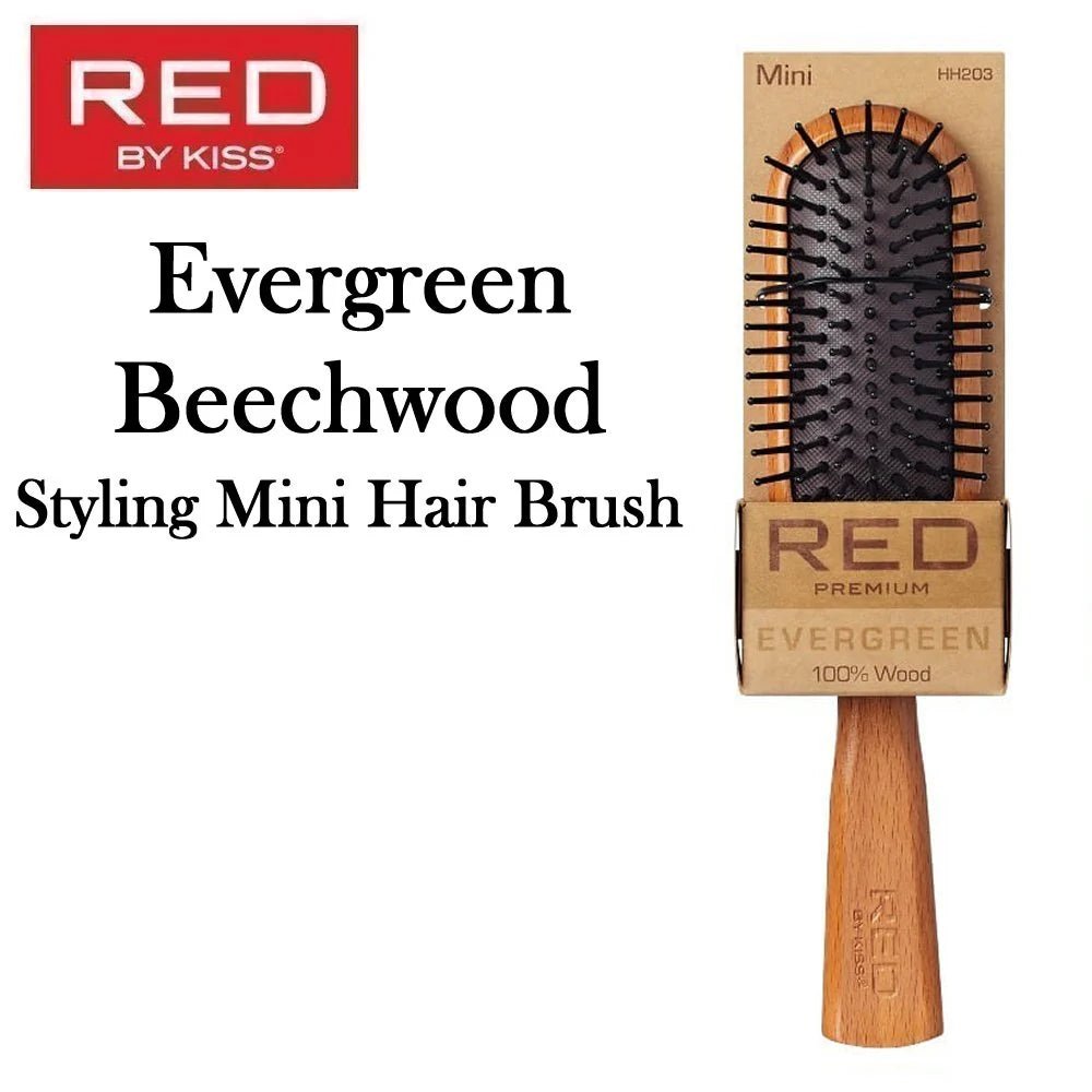 Red by Kiss Evergreen Mini Brush HH203 – Compact, Gentle & Travel - Friendly | Size: Mini - Beauty Exchange Beauty Supply