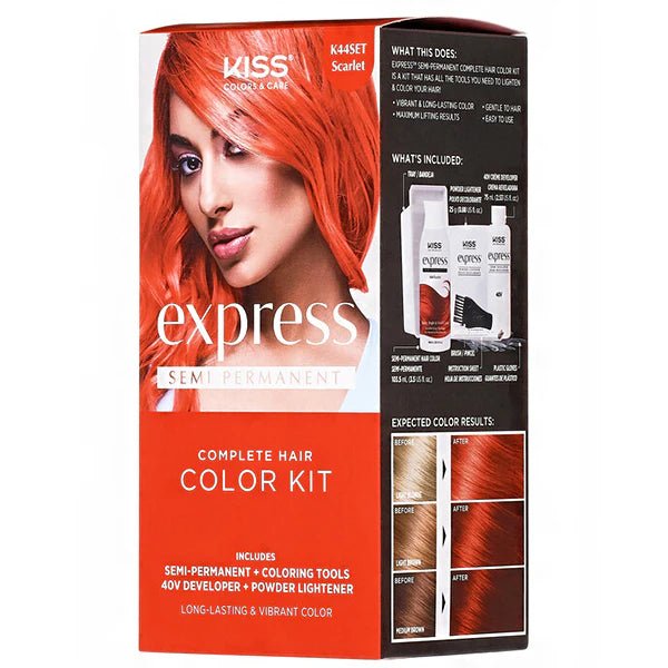 Red by Kiss Express Semi - Permanent Hair Dye – Vibrant Long - Lasting Color (6 Shades) - Beauty Exchange Beauty Supply