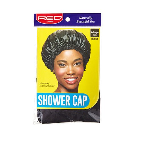 Red by Kiss Extra Large Shower Cap | Full Coverage for Long & Thick Hair | Protects Curls, Braids & Styles - Beauty Exchange Beauty Supply