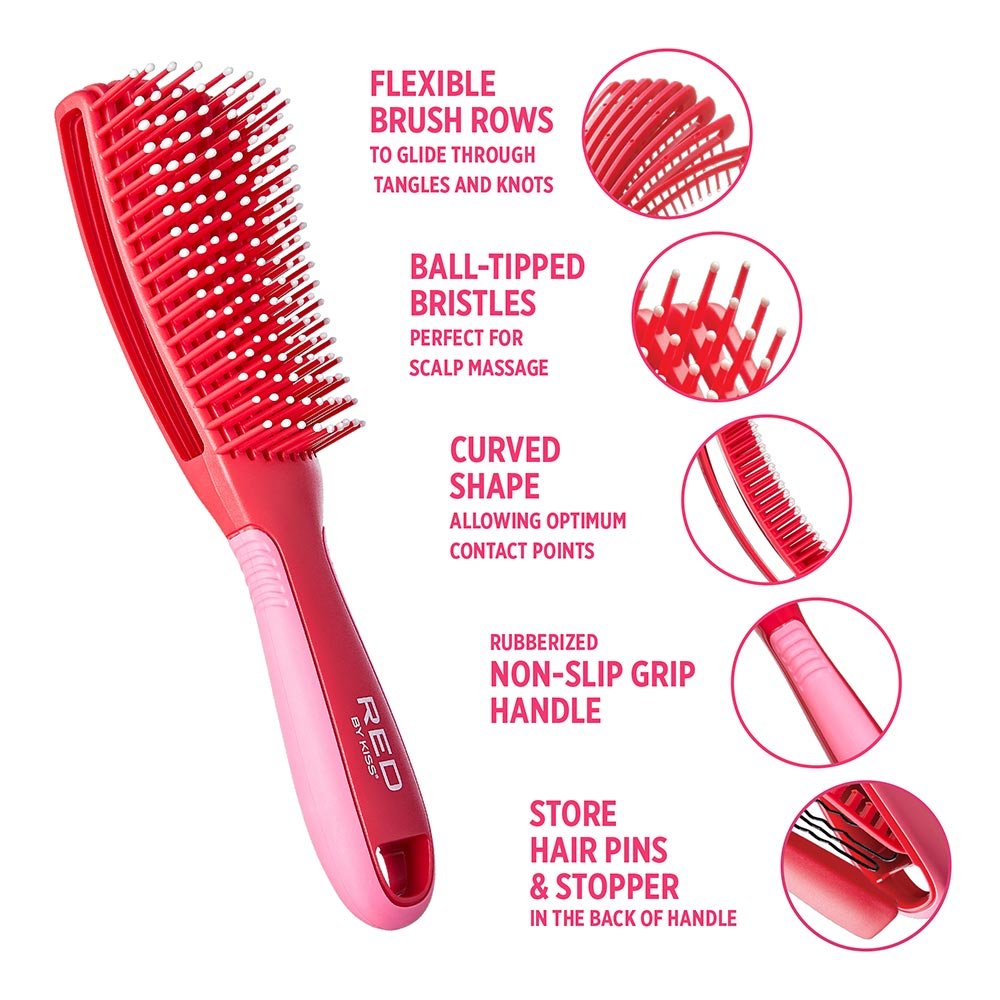 Red by Kiss EZ Glide Detangling Brush - Beauty Exchange Beauty Supply
