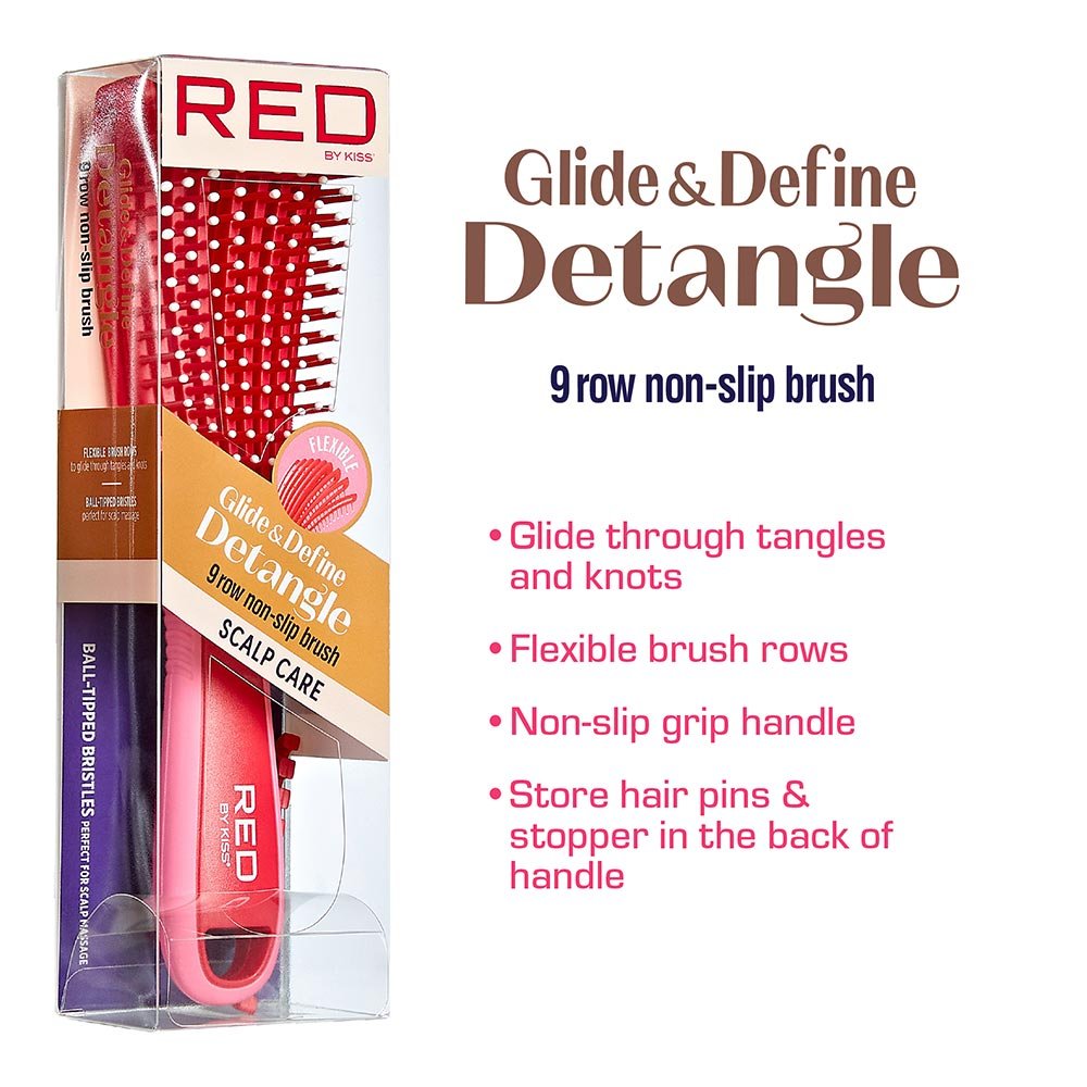 Red by Kiss EZ Glide Detangling Brush - Beauty Exchange Beauty Supply