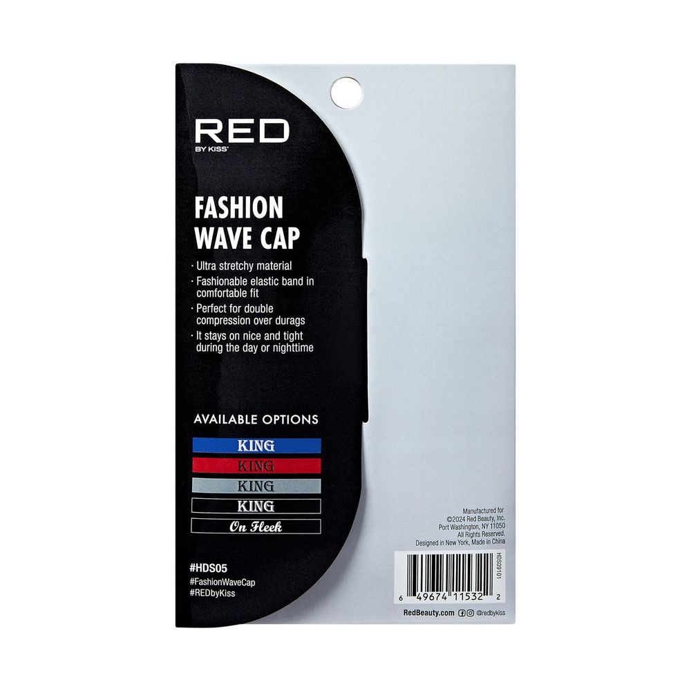 Red by Kiss Fashion Wave Cap Regular – 360 Waves & Hair Protection | Multiple Variants HDS 05 to HDS 14 - Beauty Exchange Beauty Supply
