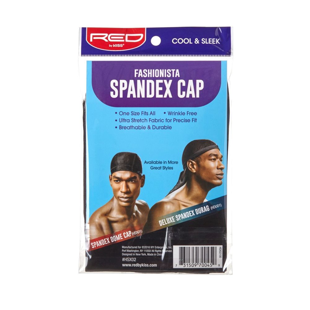 Red by Kiss Fashionista Spandex Cap – Sleek, Stretchy Fit for Everyday Style & Comfort - Beauty Exchange Beauty Supply