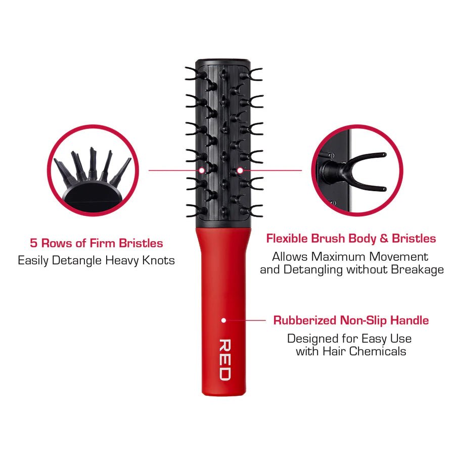 Red by Kiss Flexi Claw Brush HH213 – Flexible Detangling with Scalp Comfort | Size: Full - Length Flex Brush - Beauty Exchange Beauty Supply