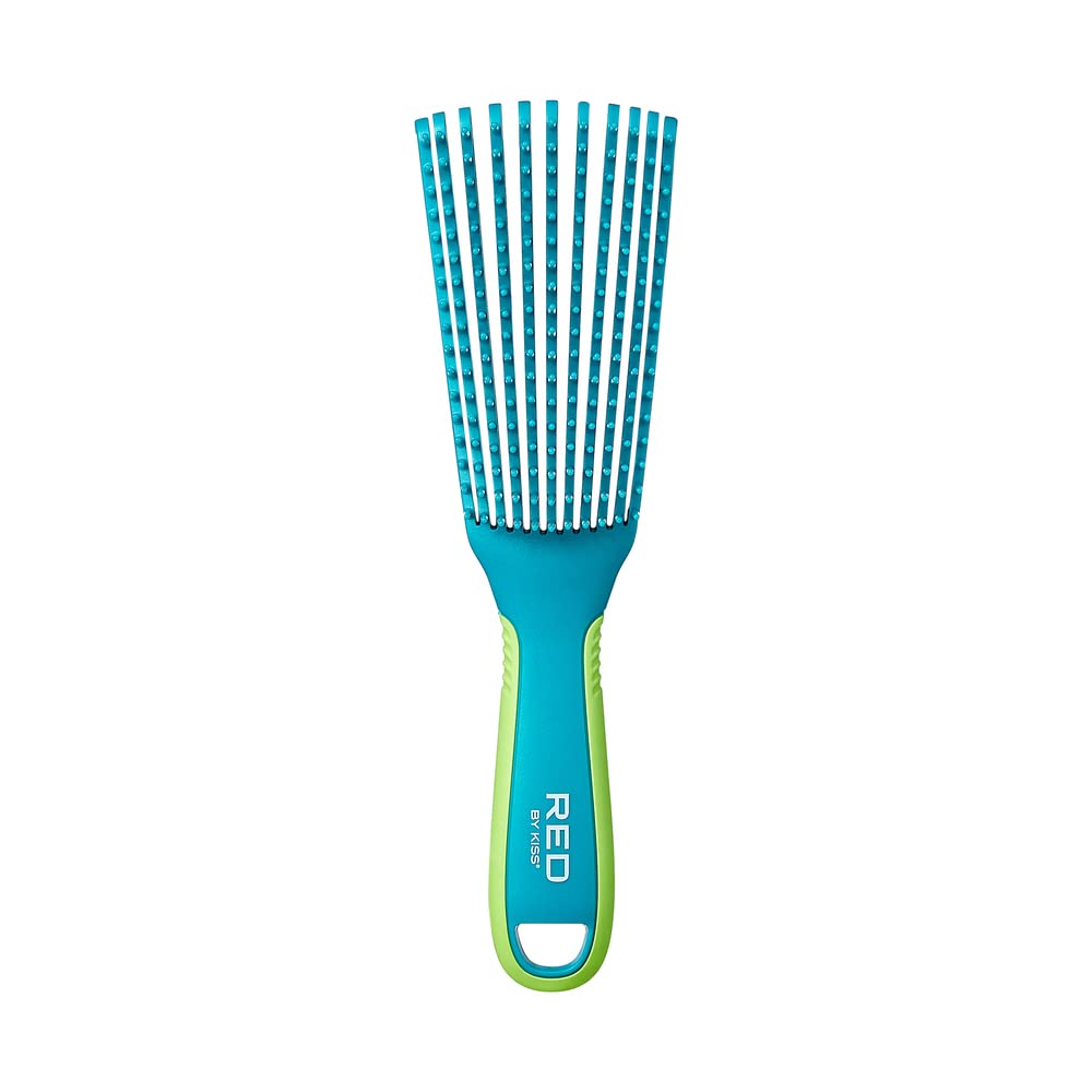 Red by Kiss Flexi Glide & Define Detangle Brush (11 Rows) HH59 – High - Definition Detangling & Curl Styling | Size: 11 - Row Styling Brush - Beauty Exchange Beauty Supply