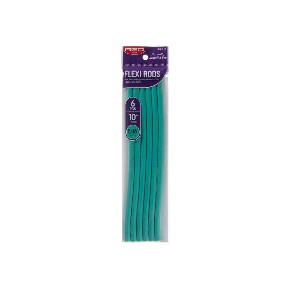 Red by Kiss Flexi Rods – 10" Length, 5/16" Diameter | 6PCS Value Pack for Defined, Medium Curls - Beauty Exchange Beauty Supply