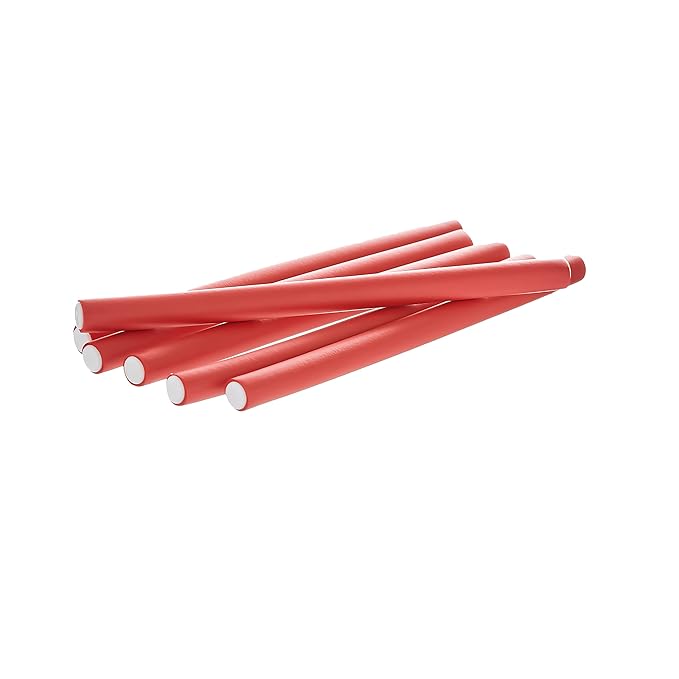 Red by Kiss Flexi Rods – 10" Length, 5/8" Diameter | 6PCS Value Pack for Full, Bouncy Curls - Beauty Exchange Beauty Supply