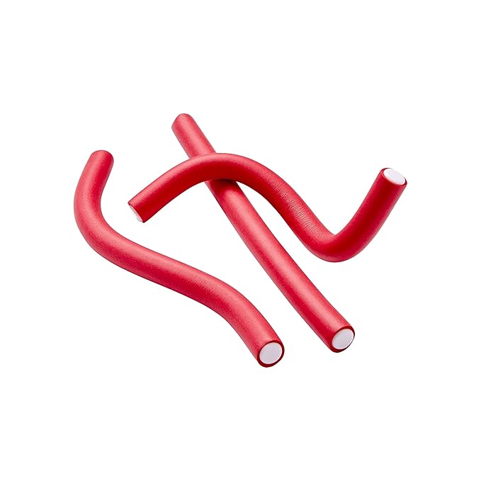 Red by Kiss Flexi Rods – 7" Length, 1/2" Diameter | 12PCS Value Pack for Tight, Defined Curls - Beauty Exchange Beauty Supply