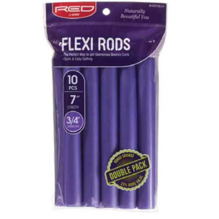Red by Kiss Flexi Rods – 7" Length, 3/4" Diameter | 10PCS Value Pack for Soft, Voluminous Curls - Beauty Exchange Beauty Supply